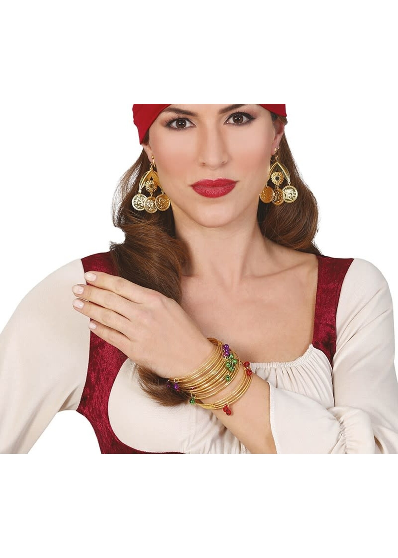 Feestkleding Breda Armband metaal zigeunerin