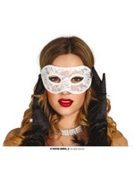 Fiestas Guirca Oogmasker wit kant