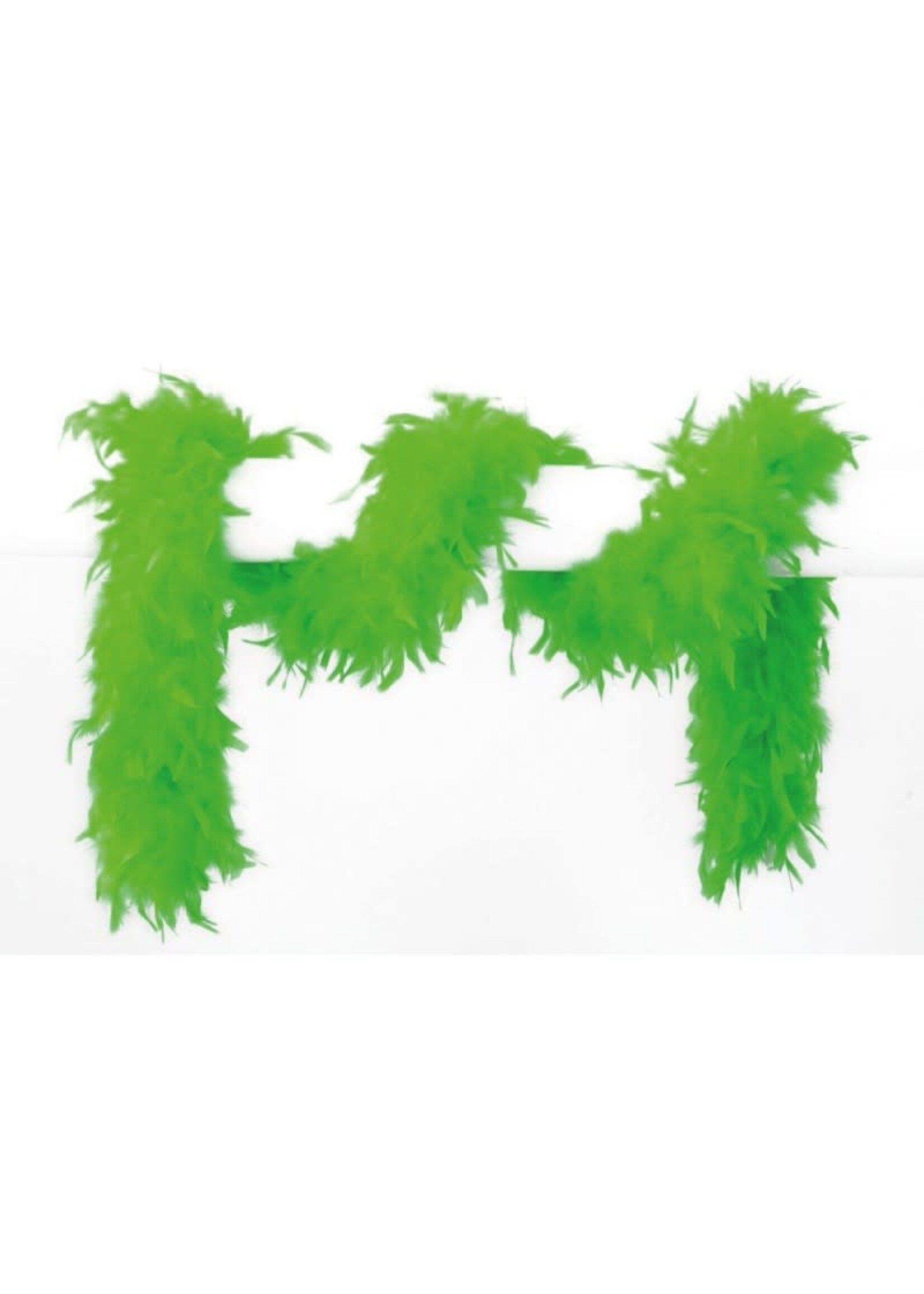 Feestkleding Breda Boa neon groen 180cm lang