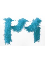 Feestkleding Breda Boa aqua 65gram 180cm lang