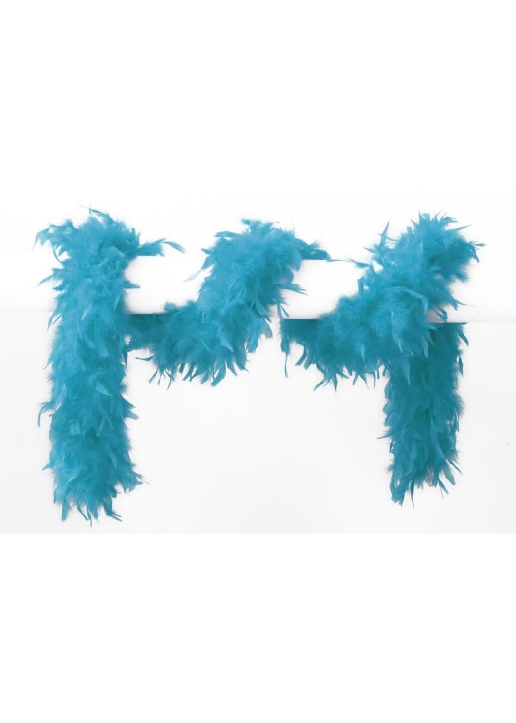 Feestkleding Breda Boa aqua 65gram 180cm lang