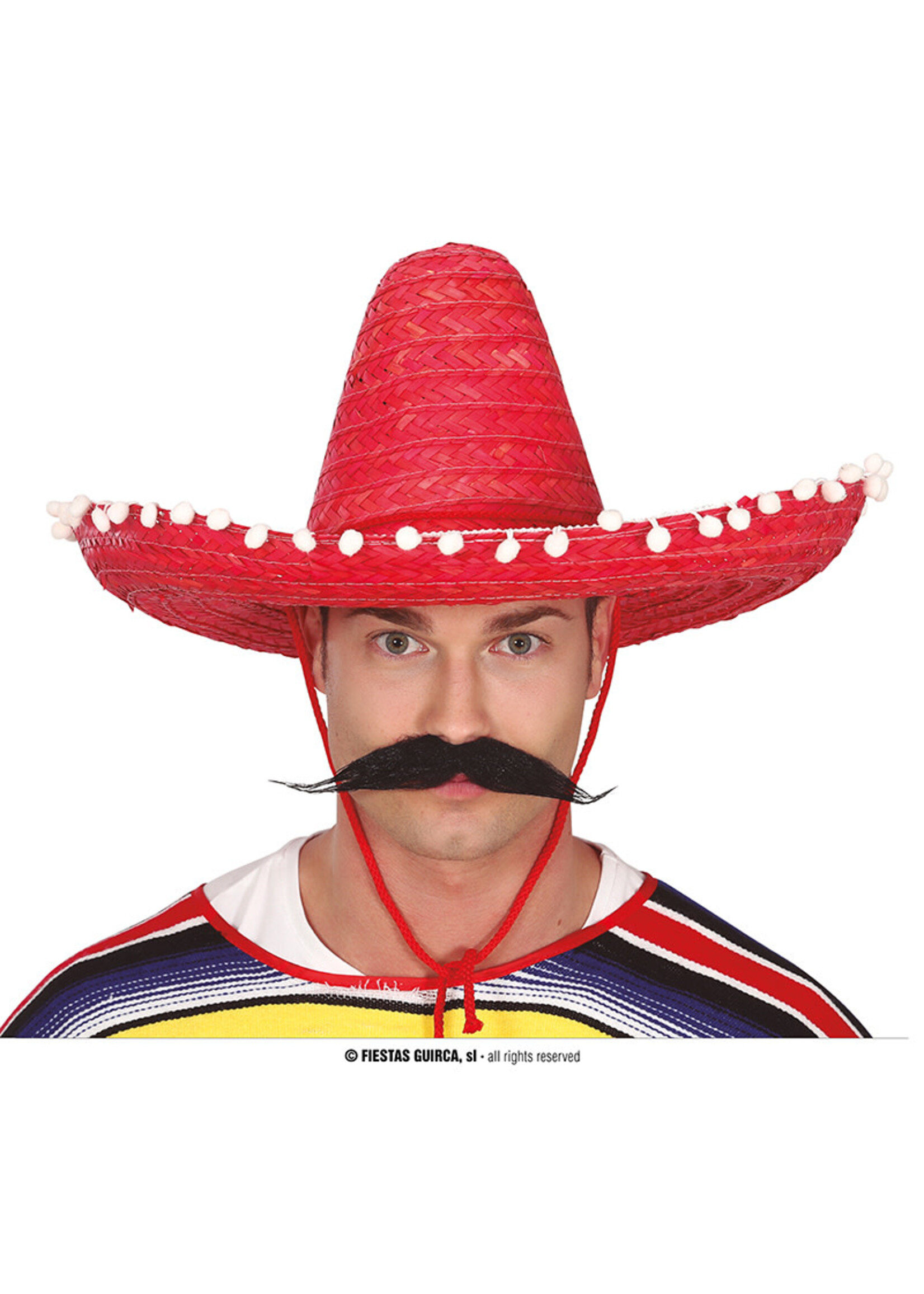 Fiestas Guirca Hoed sombrero rood