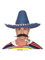 Feestkleding Breda Sombrero 45 cm blauw.