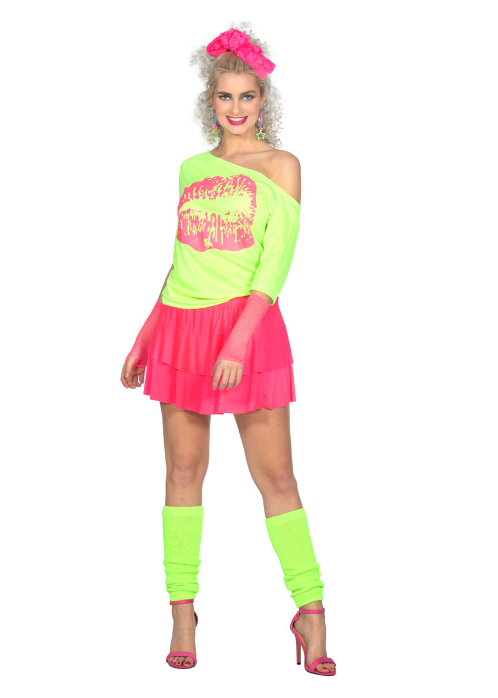 Wilbers & Wilbers Shirt lips 80's neon - groen