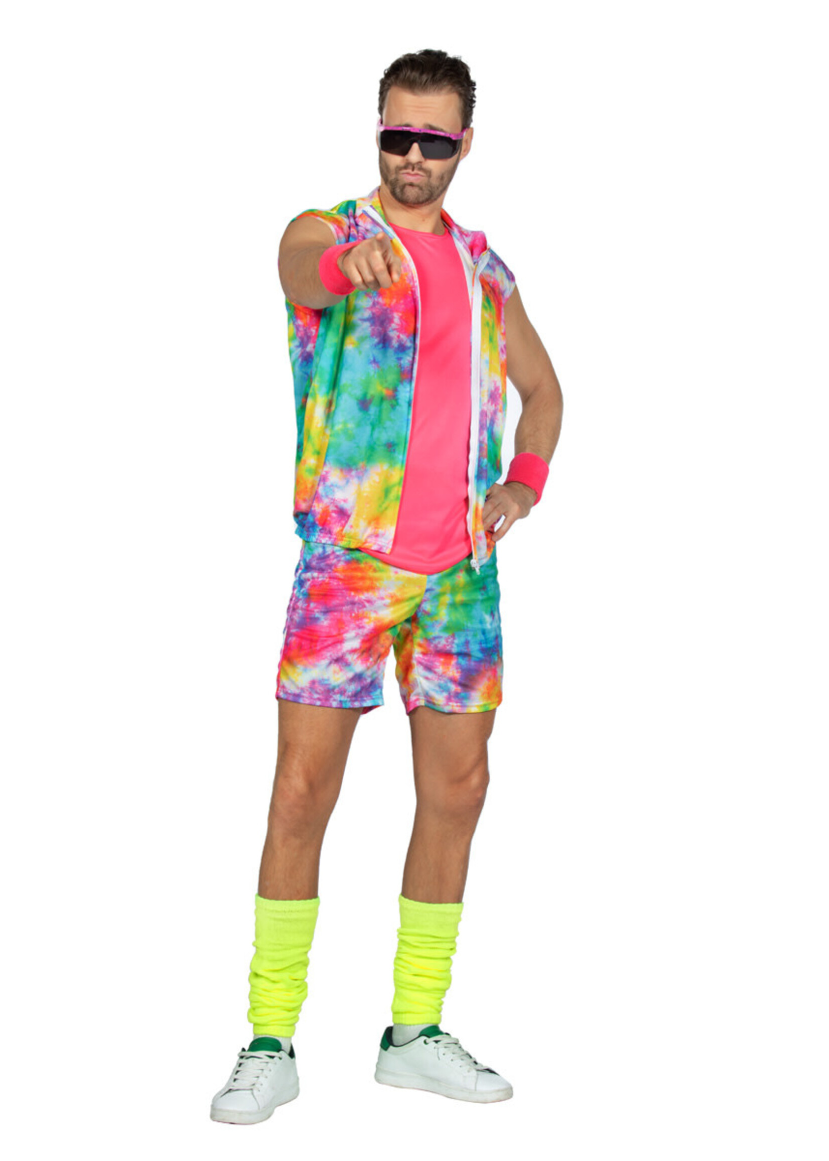 Feestkleding Breda Aerobic dude neon