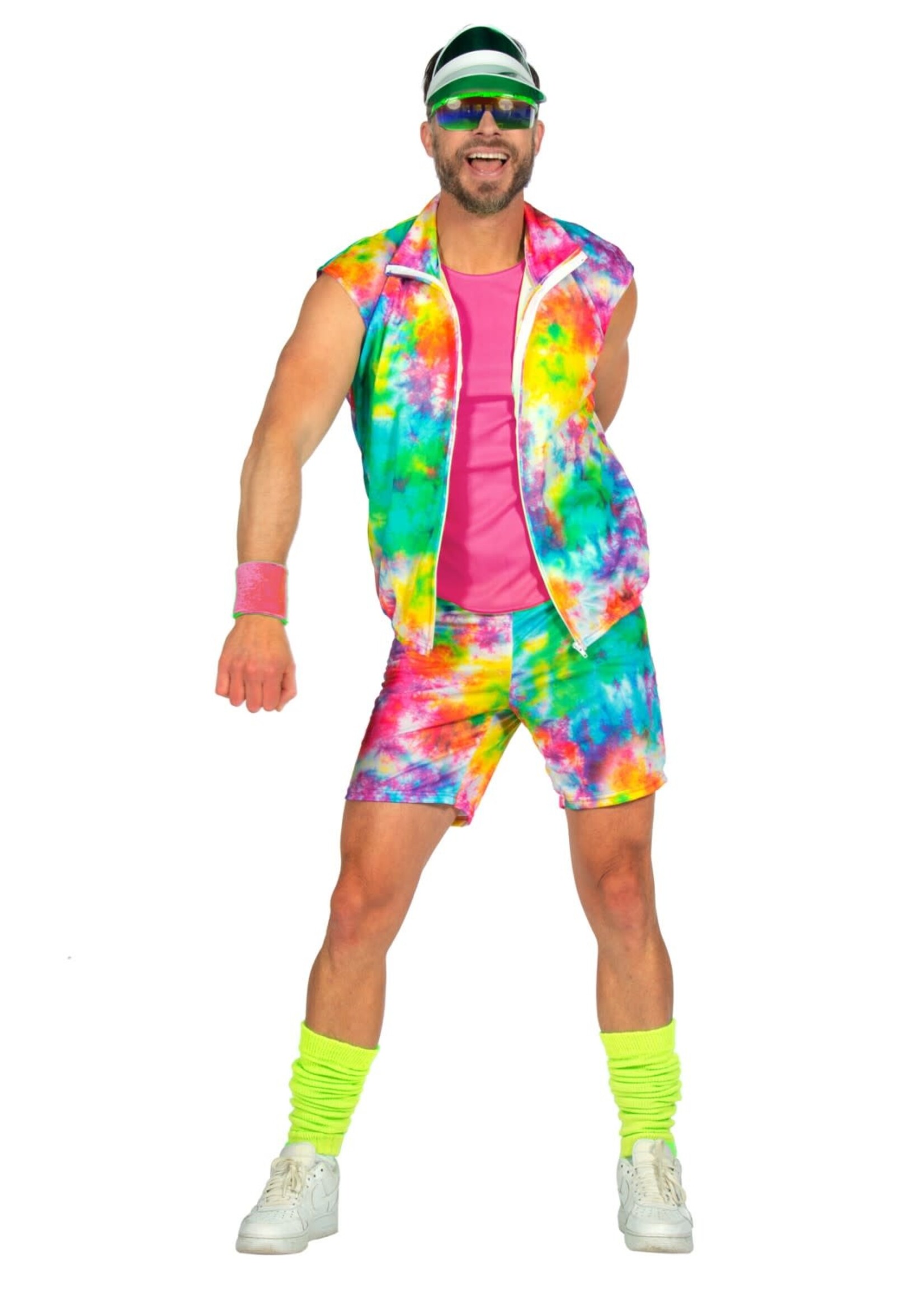 Feestkleding Breda Aerobic dude neon