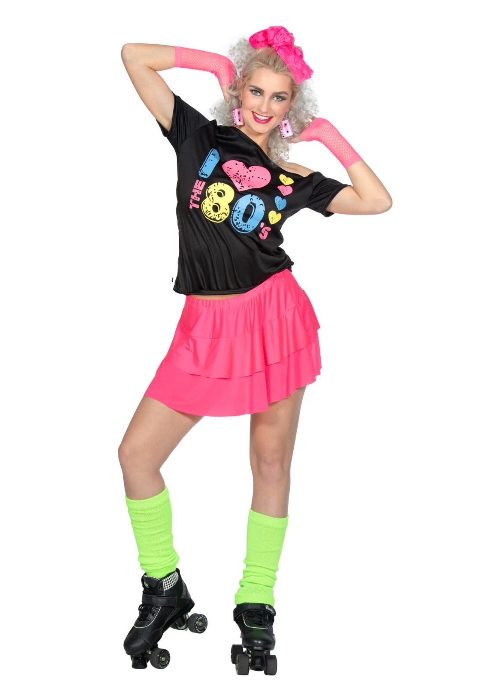 Wilbers & Wilbers Shirt I love the 80's zwart