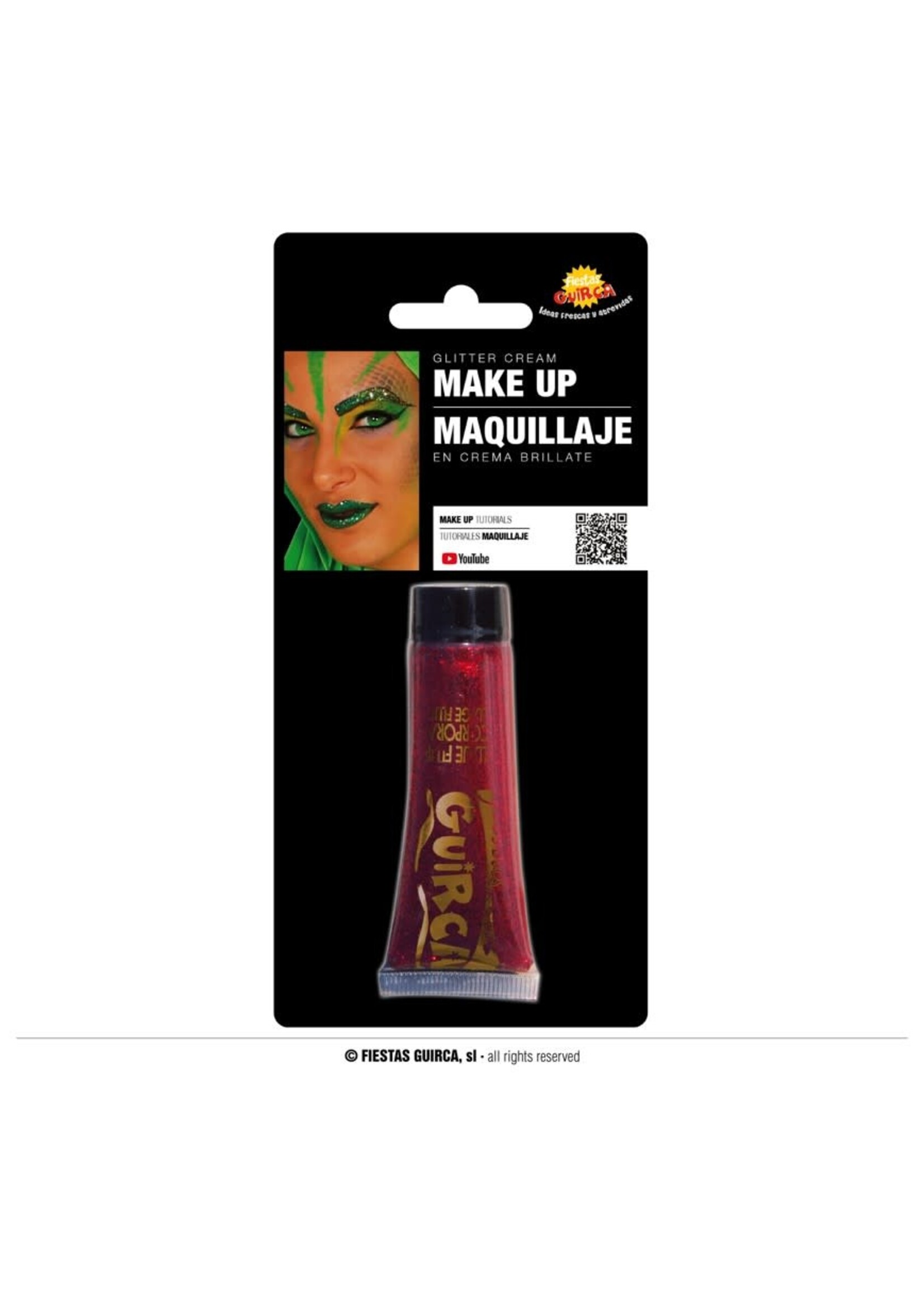 Fiestas Guirca Make-up rood glitter