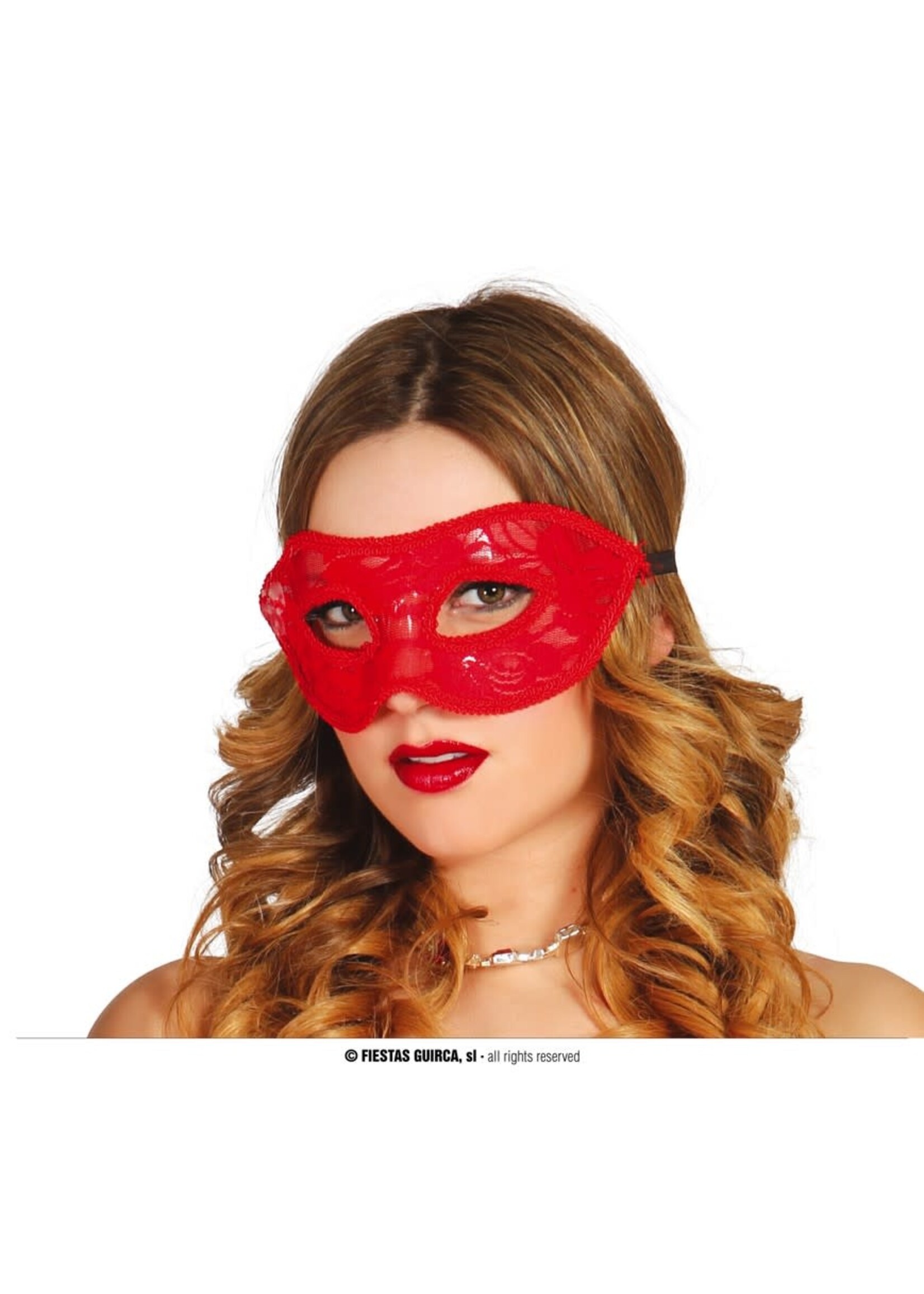 Fiestas Guirca Masker pailletten rood
