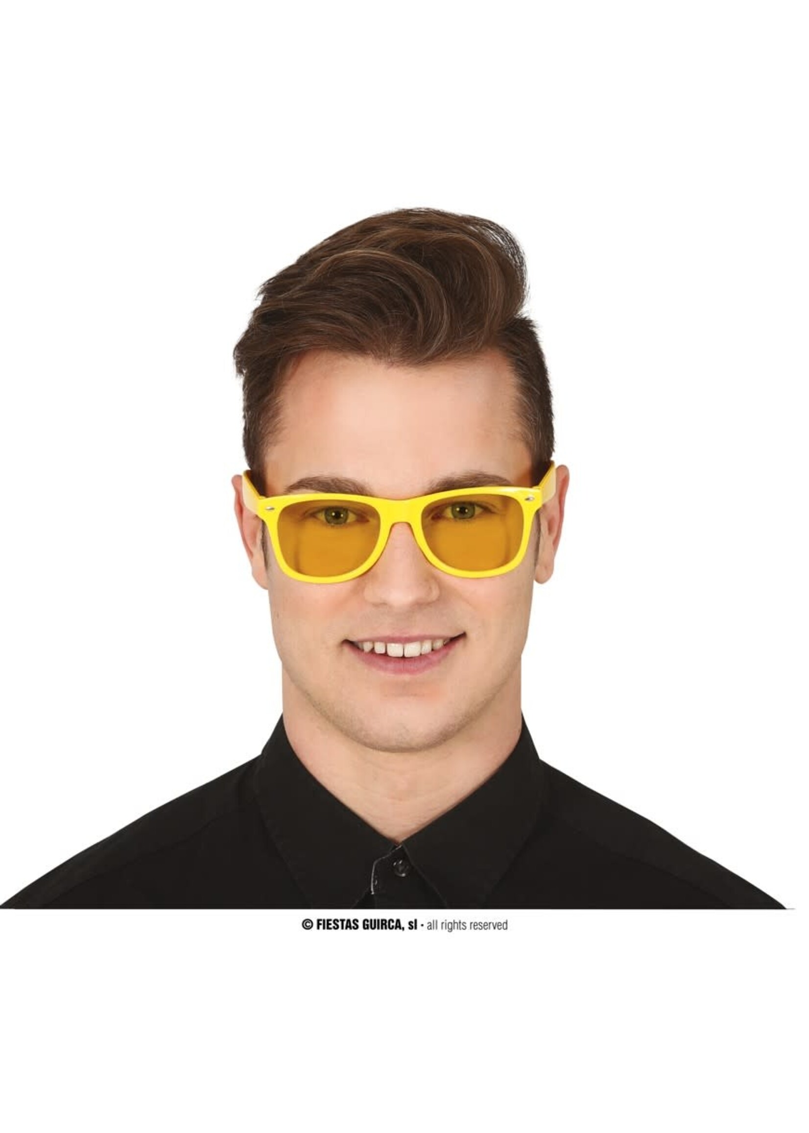 Feestkleding Breda Bril geel