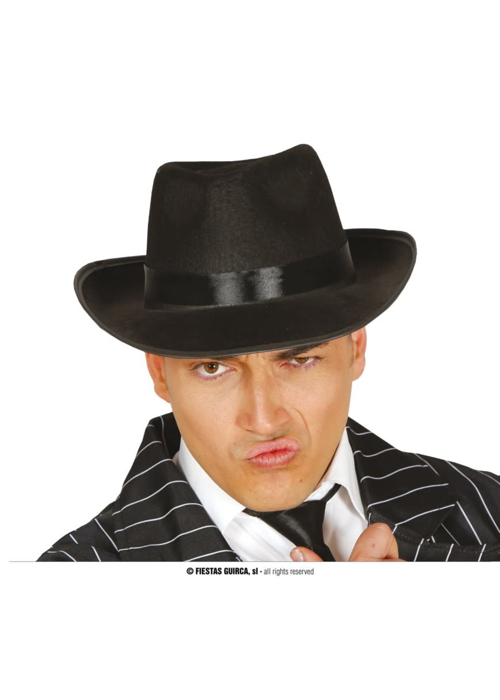 Feestkleding Breda Hoed gangster zwart