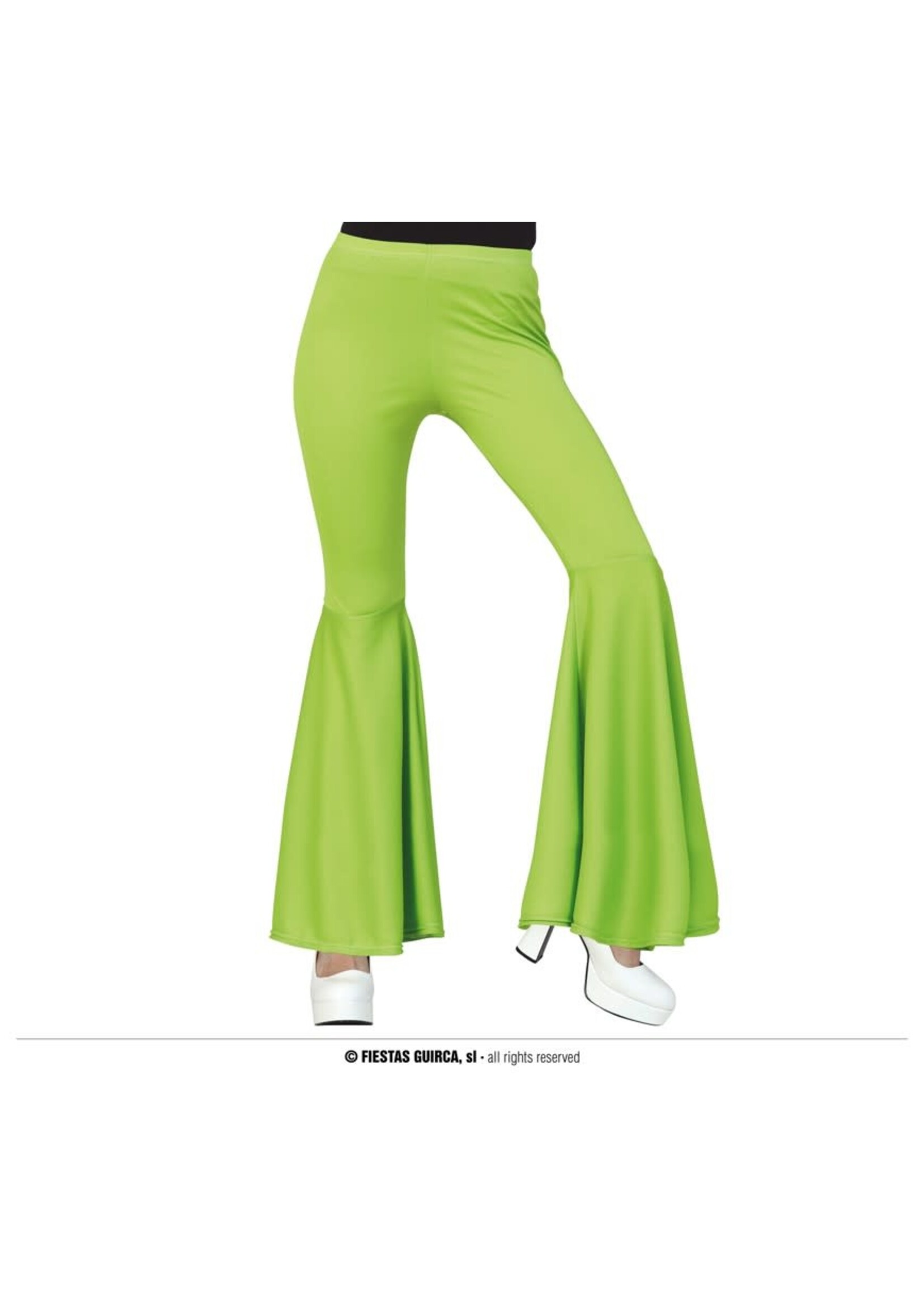 Feestkleding Breda Broek Groen jaren 70 elastisch