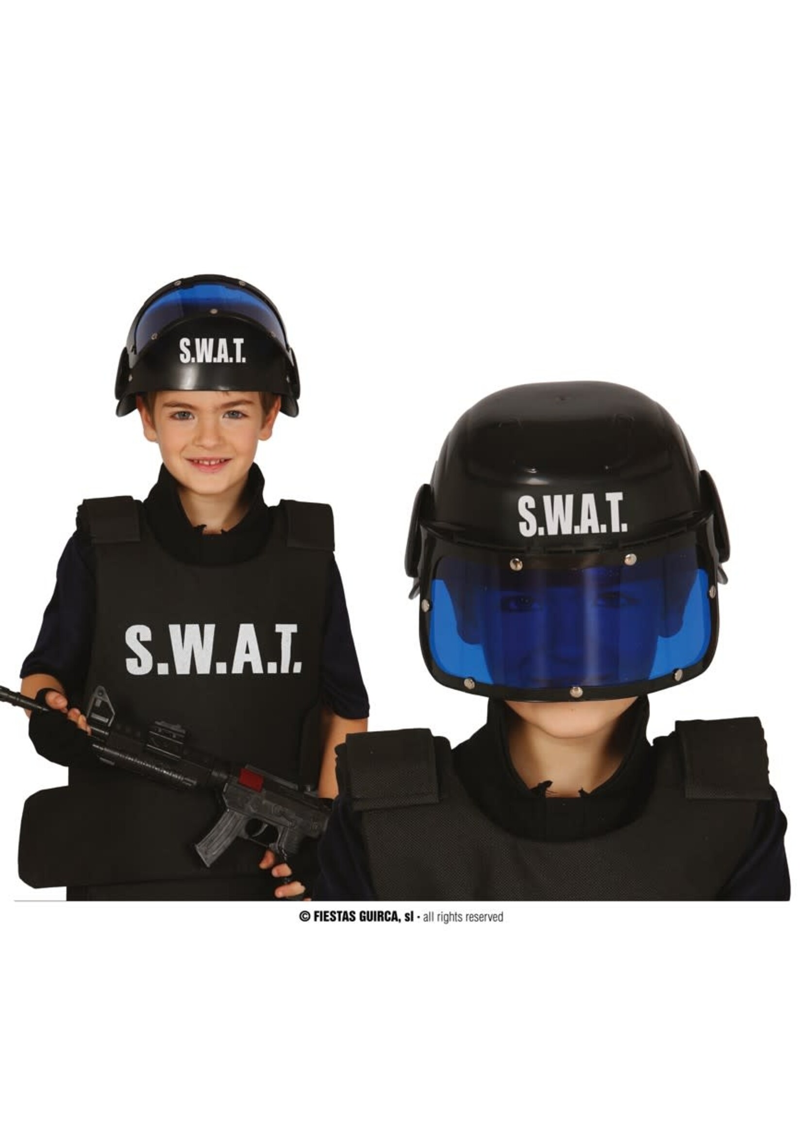 Feestkleding Breda Helm SWAT kinderen