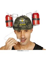 Feestkleding Breda Helm / Drinkhelm plaats voor 2 blikjes/flesjes.