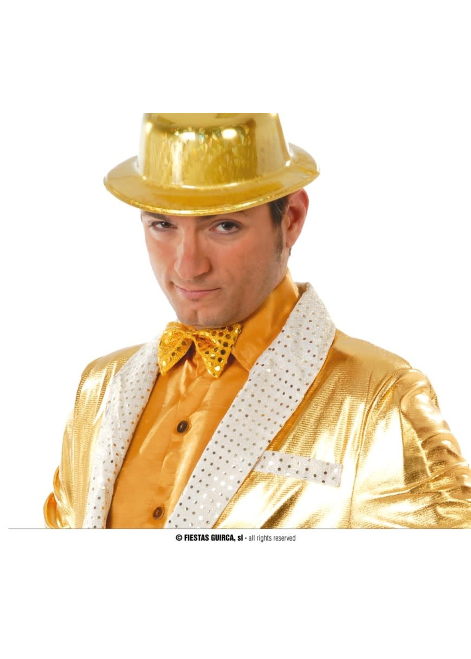 Fiestas Guirca Gouden vlinderstrik met pailletten