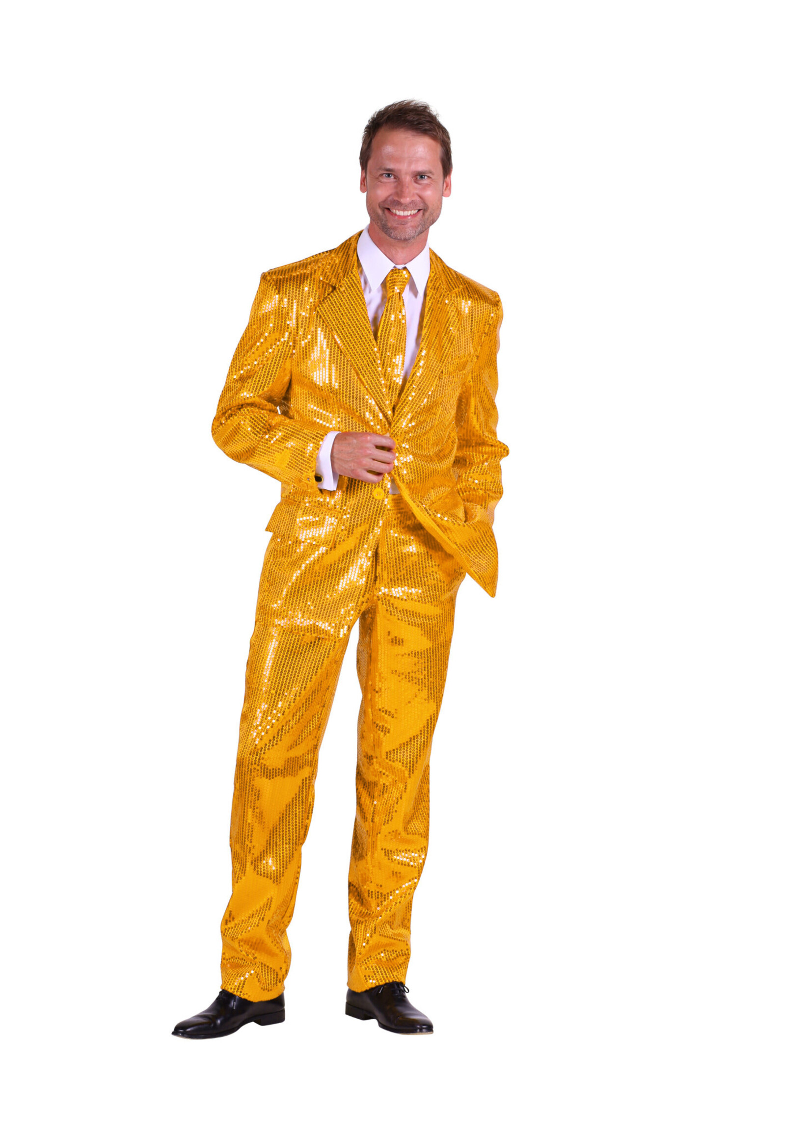 Thetru Pailletten kostuum heer goud