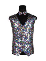 Thetru Pailletten Herenvest  Mix van kleuren