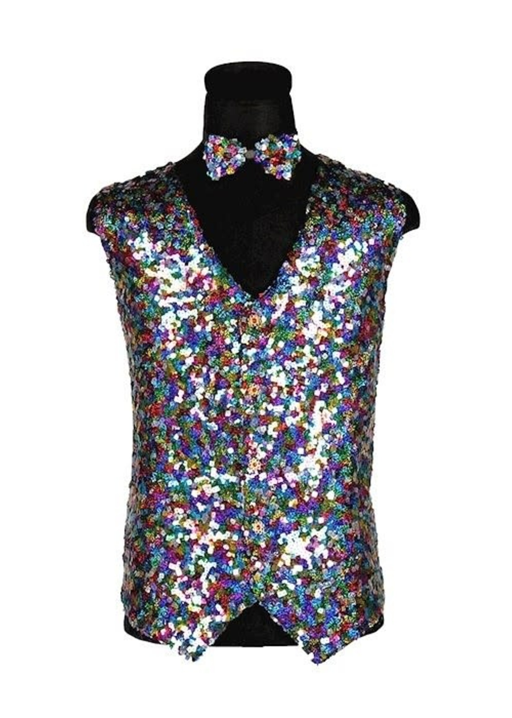 Thetru Pailletten Herenvest  Mix van kleuren