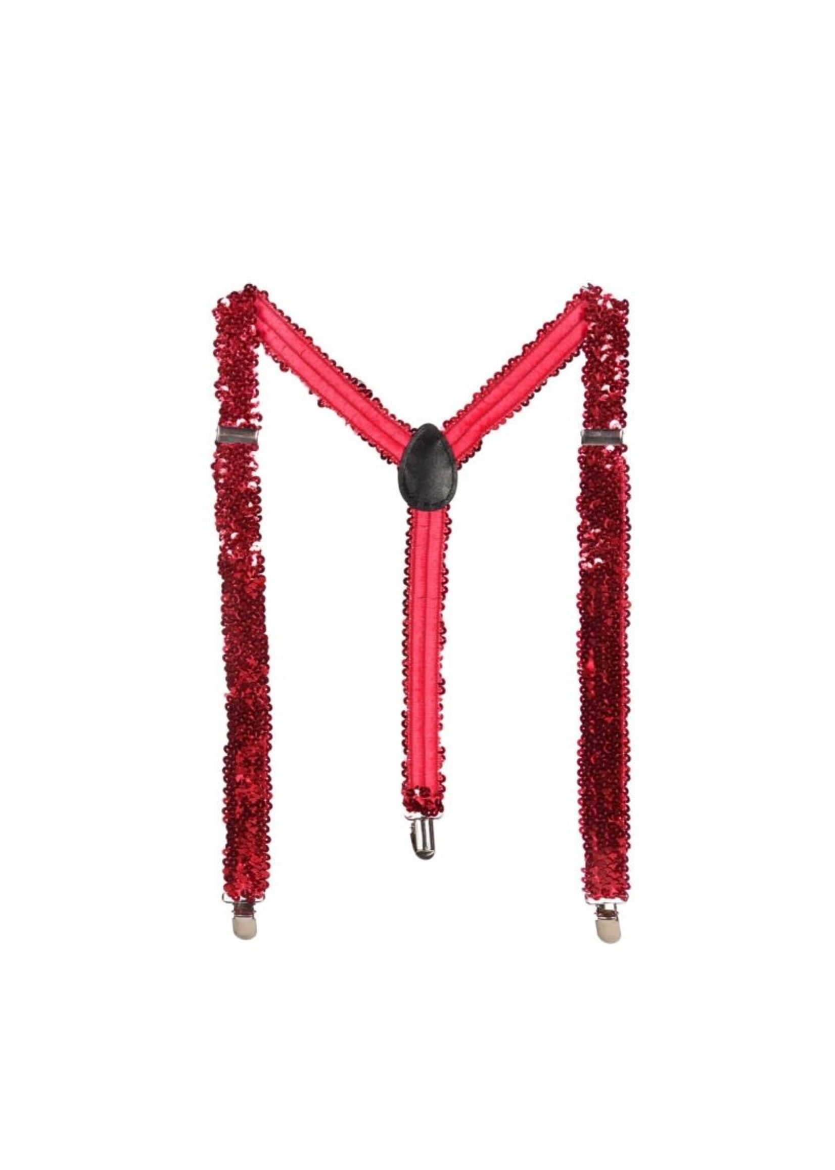 Wilbers & Wilbers Bretels pailletten rood