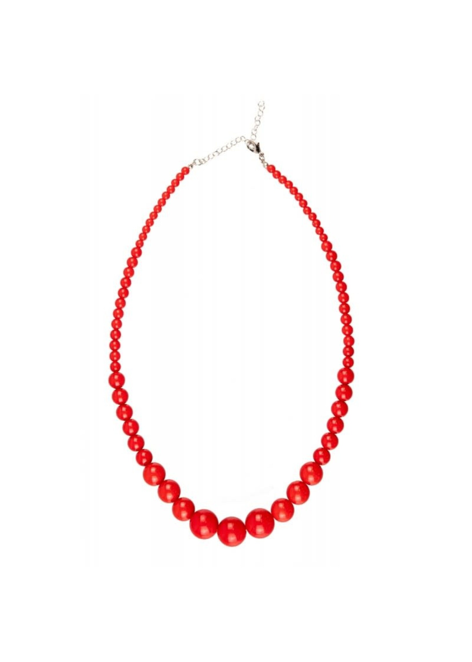 Feestkleding Breda Ketting kralen rood