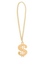 Feestkleding Breda Ketting goud met dollar hanger