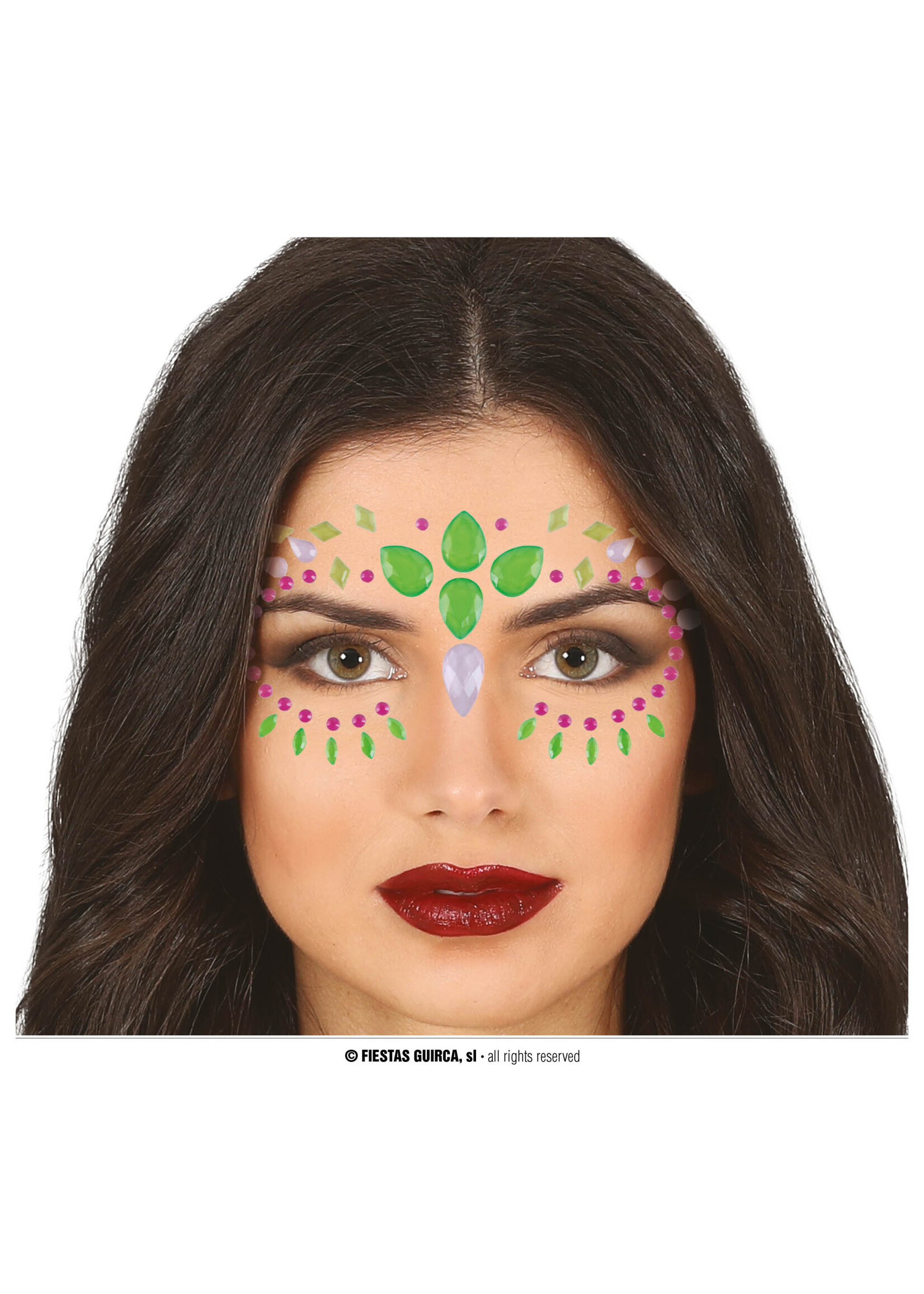 Feestkleding Breda Gezichtjuwelen neon