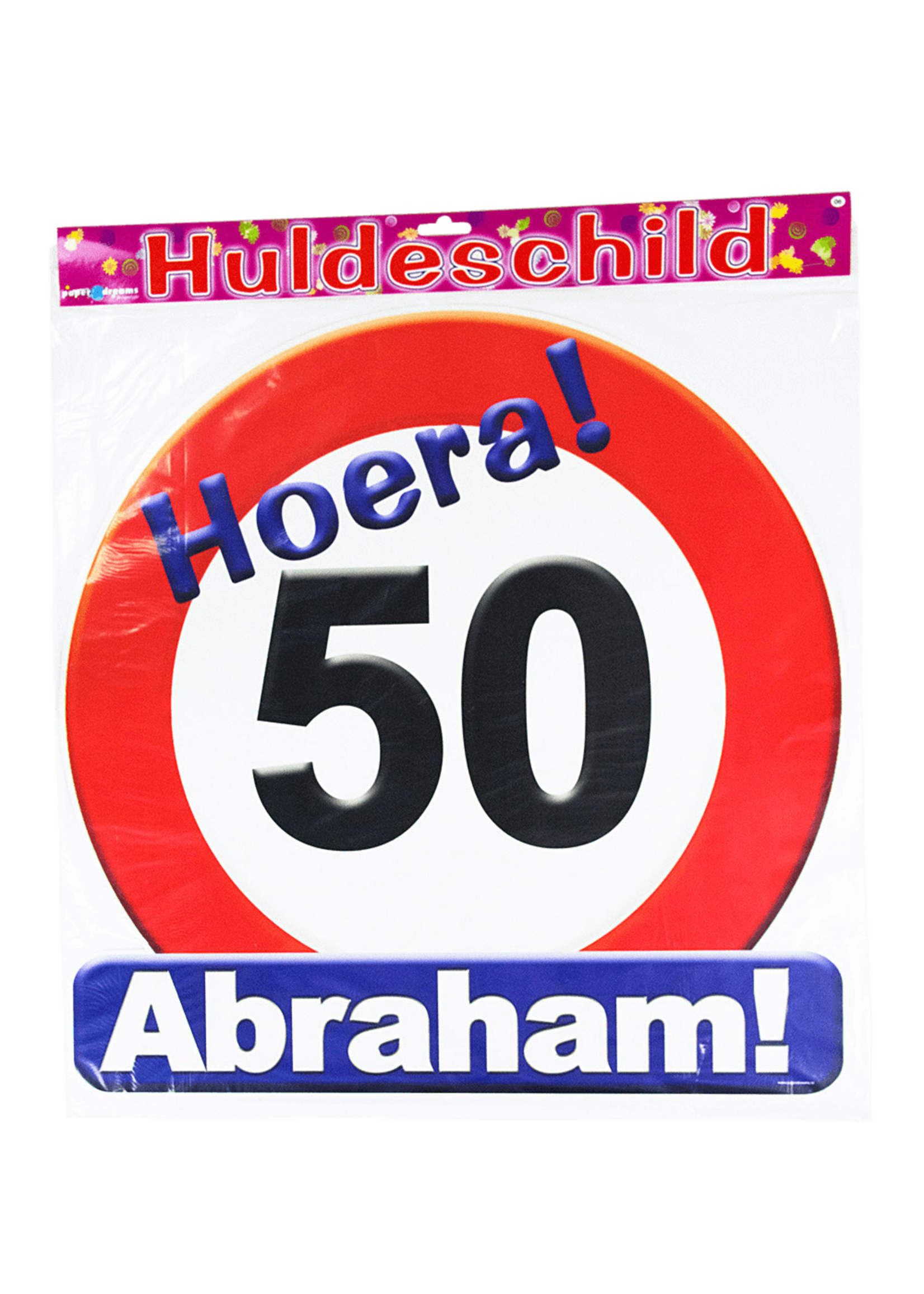 Feestkleding Breda Huldeschild verkeersbord Abraham