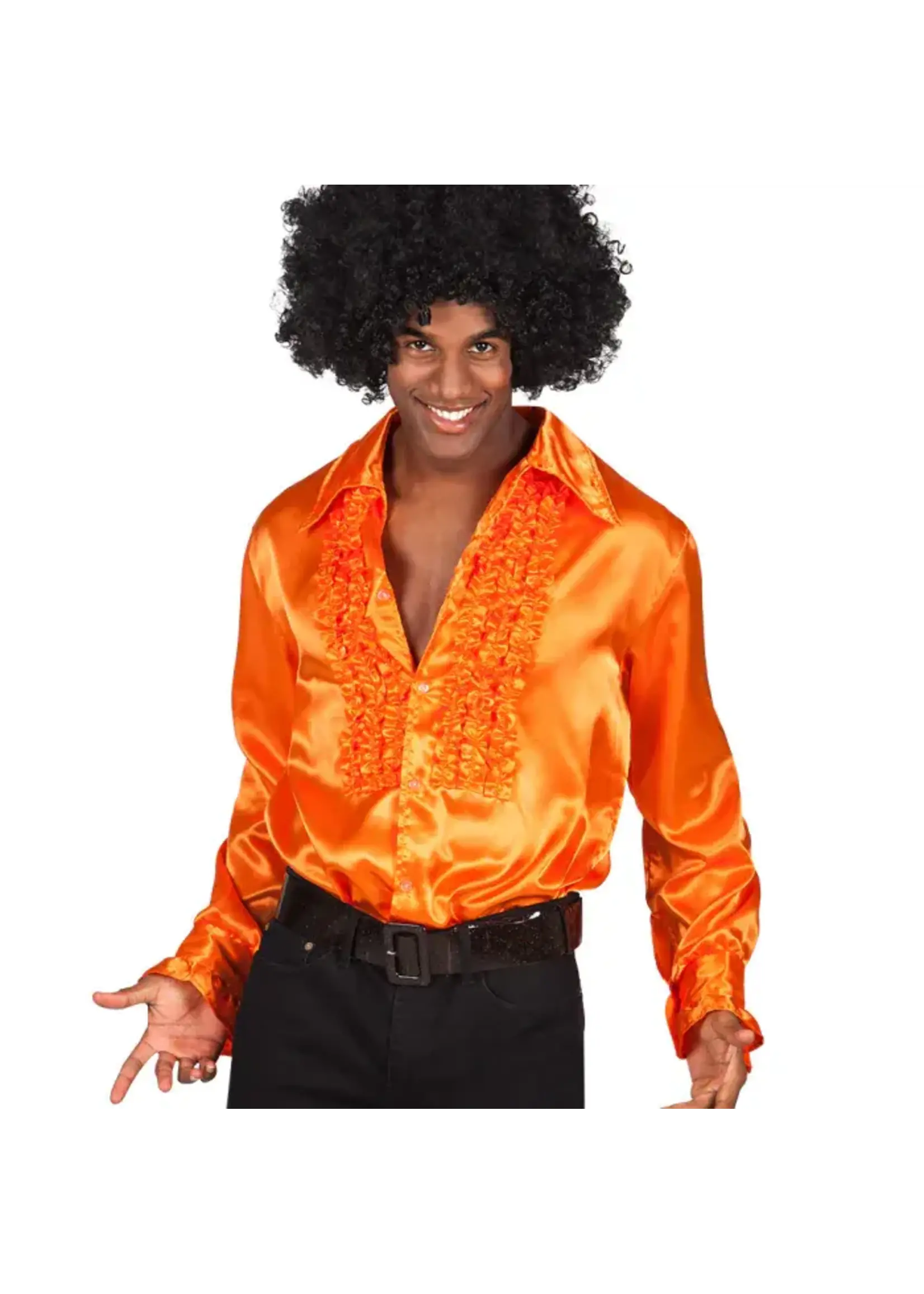 Feestkleding Breda Disco blouse oranje