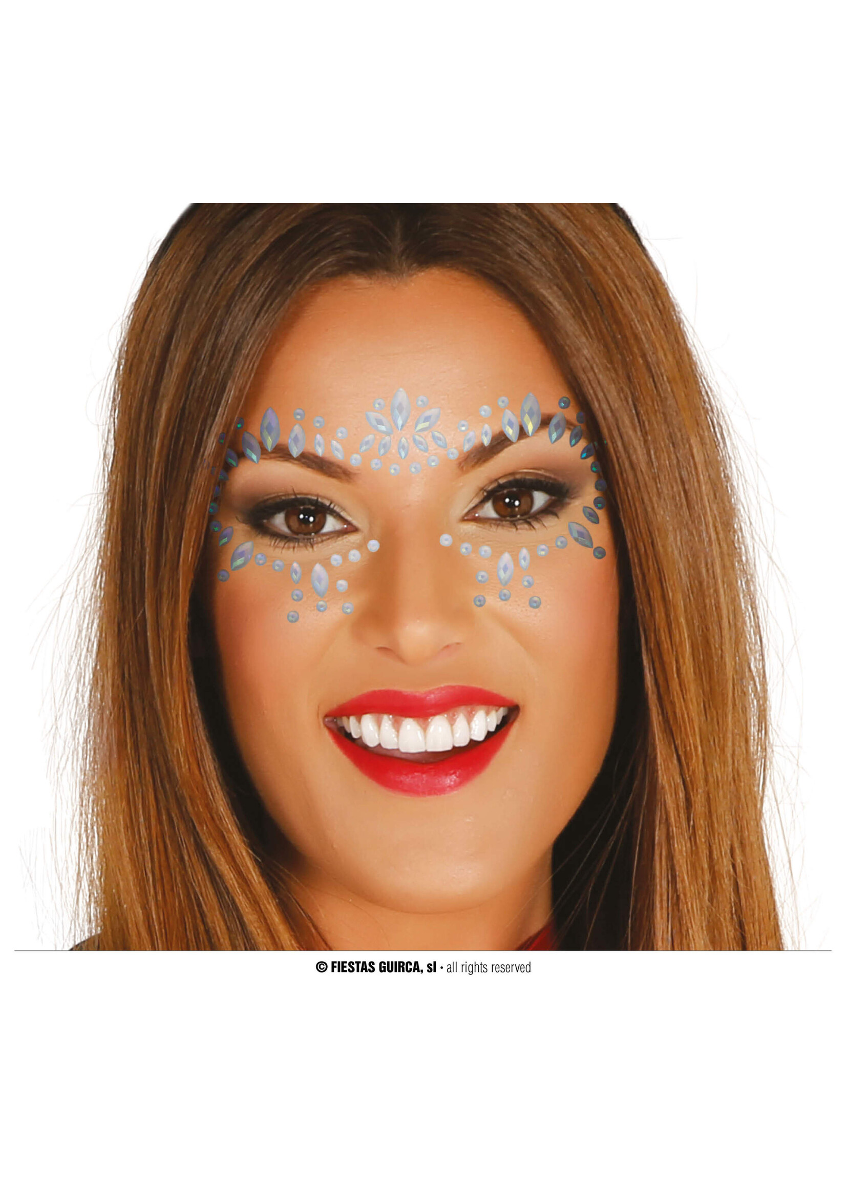 Feestkleding Breda Gezicht sticker Glow in the dark