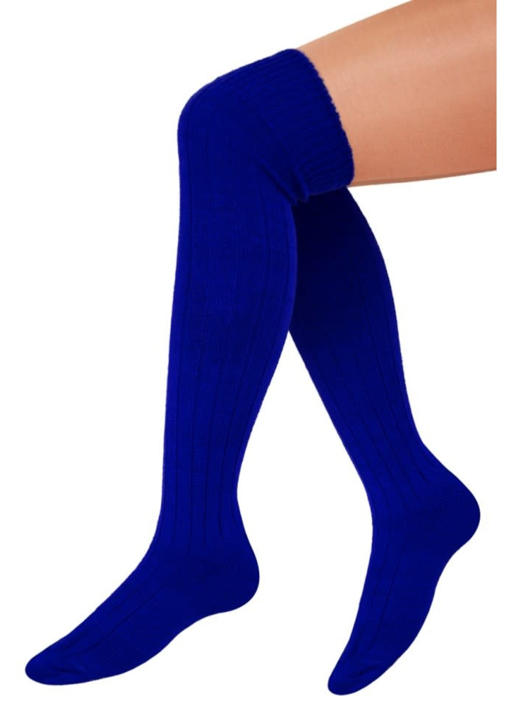 Feestkleding Breda Kniekousen blauw maat 41-47