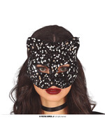 Feestkleding Breda Masker kat zilver