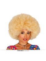 Feestkleding Breda Pruik afro blond