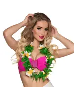 Feestkleding Breda Hawaii krans wit