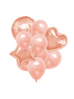 Feestkleding Breda Ballonnen set roze goud