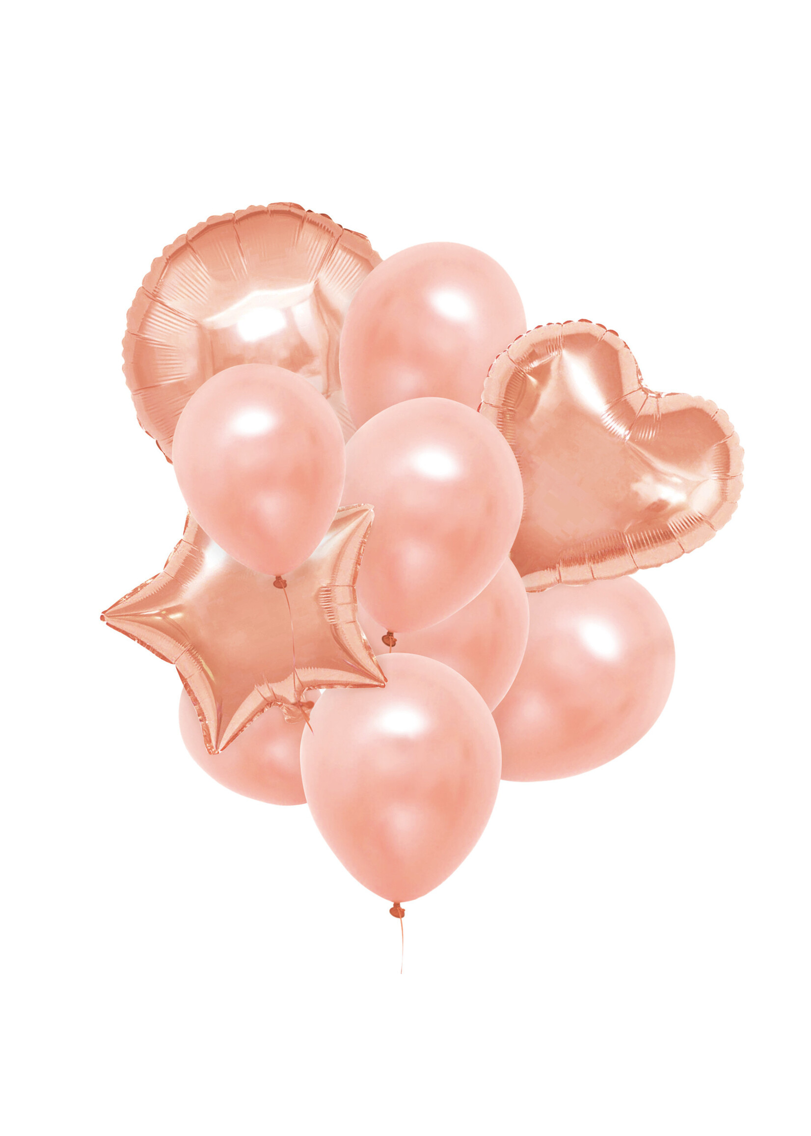 Feestkleding Breda Ballonnen set roze goud