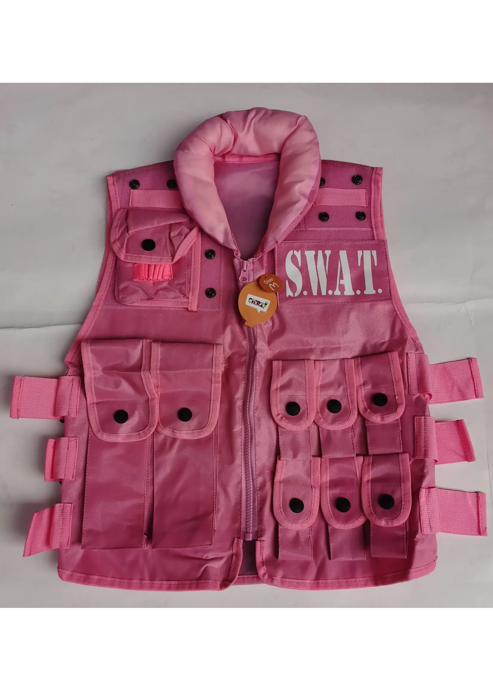 Feestkleding Breda Swat vest roze M