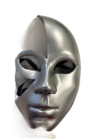 Feestkleding Breda Masker half gezicht zilver