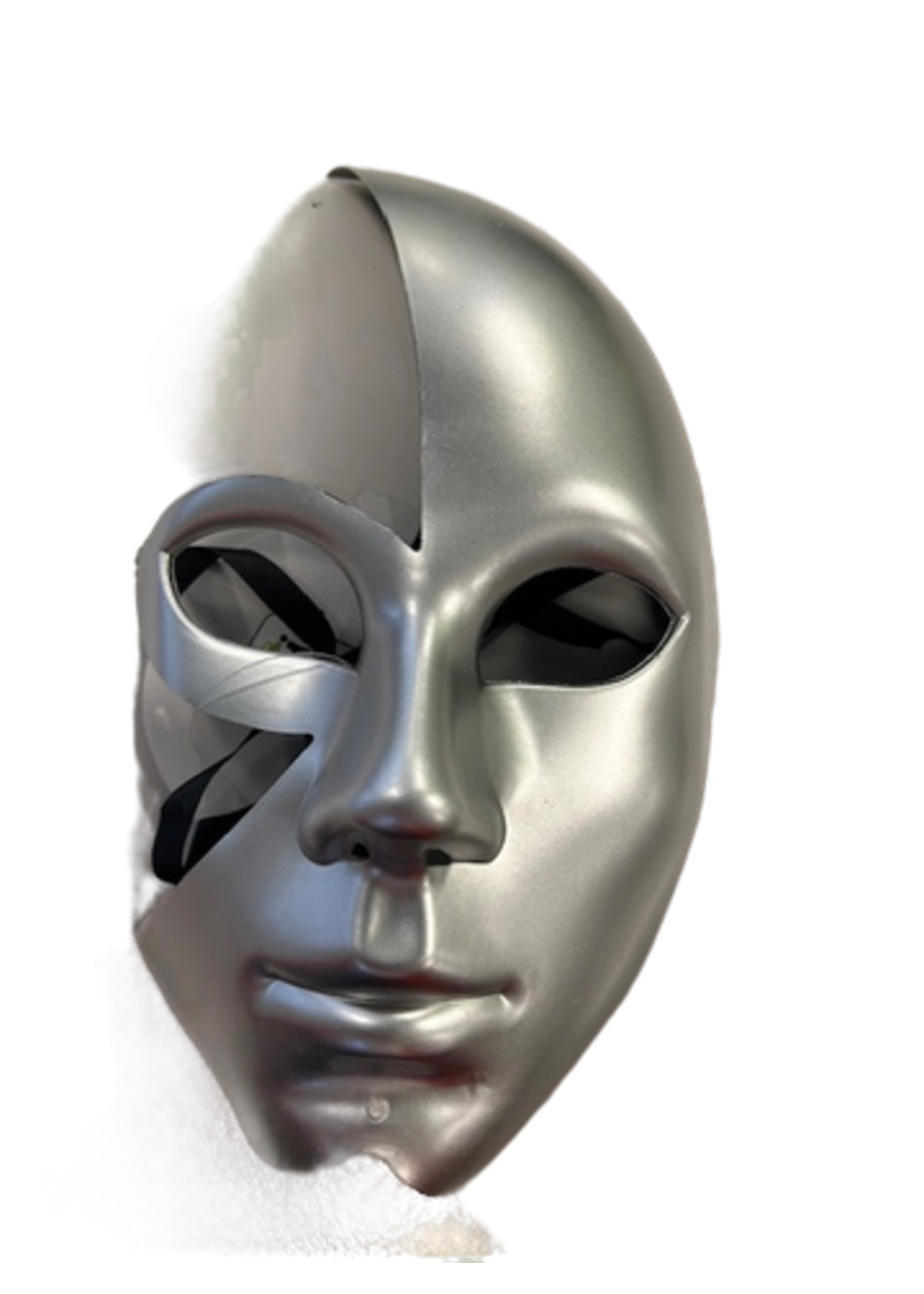 Feestkleding Breda Masker half gezicht zilver