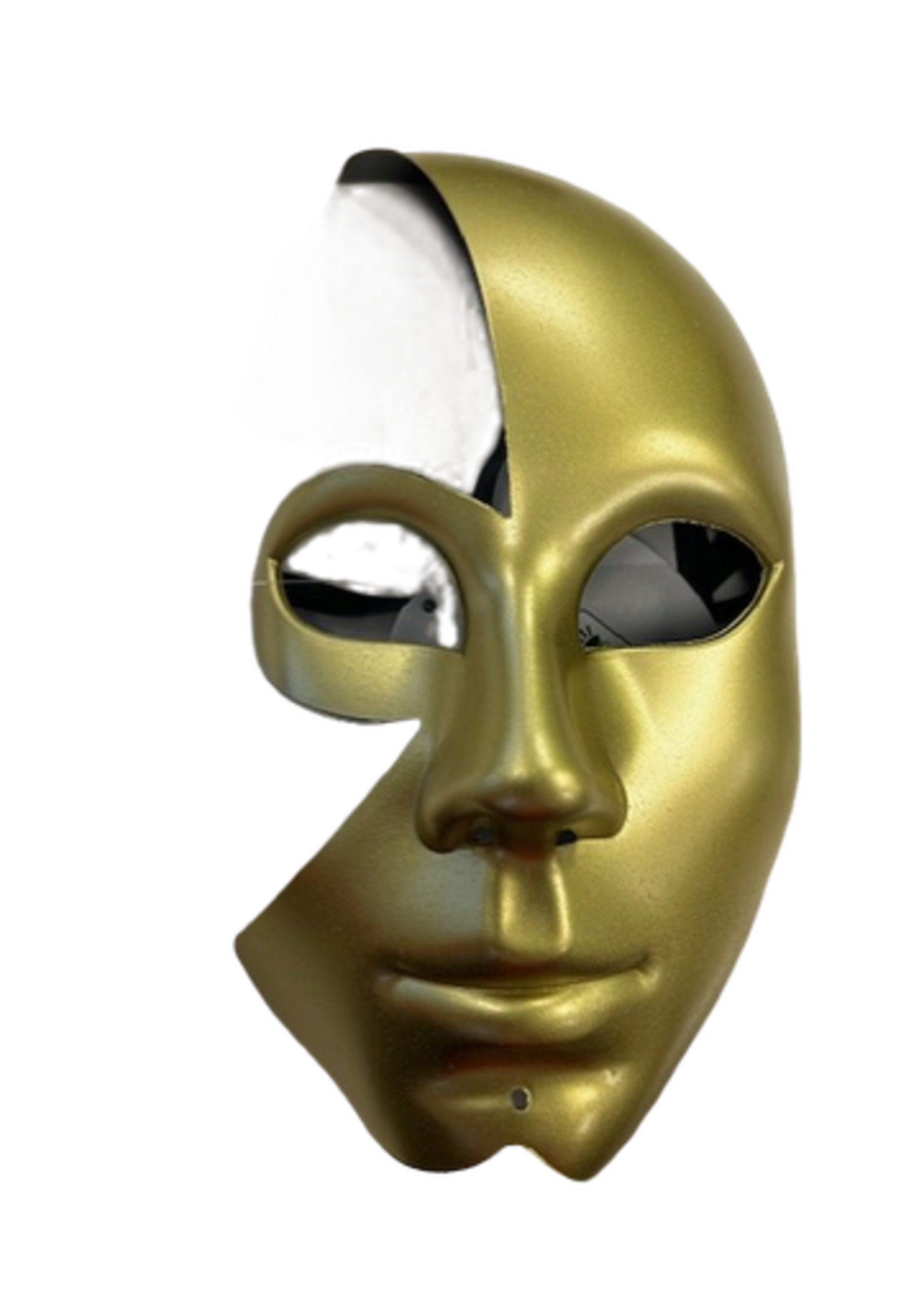 Feestkleding Breda Masker half gezicht goud