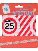 Feestkleding Breda Afzetlint verkeersbord Hoera! 25