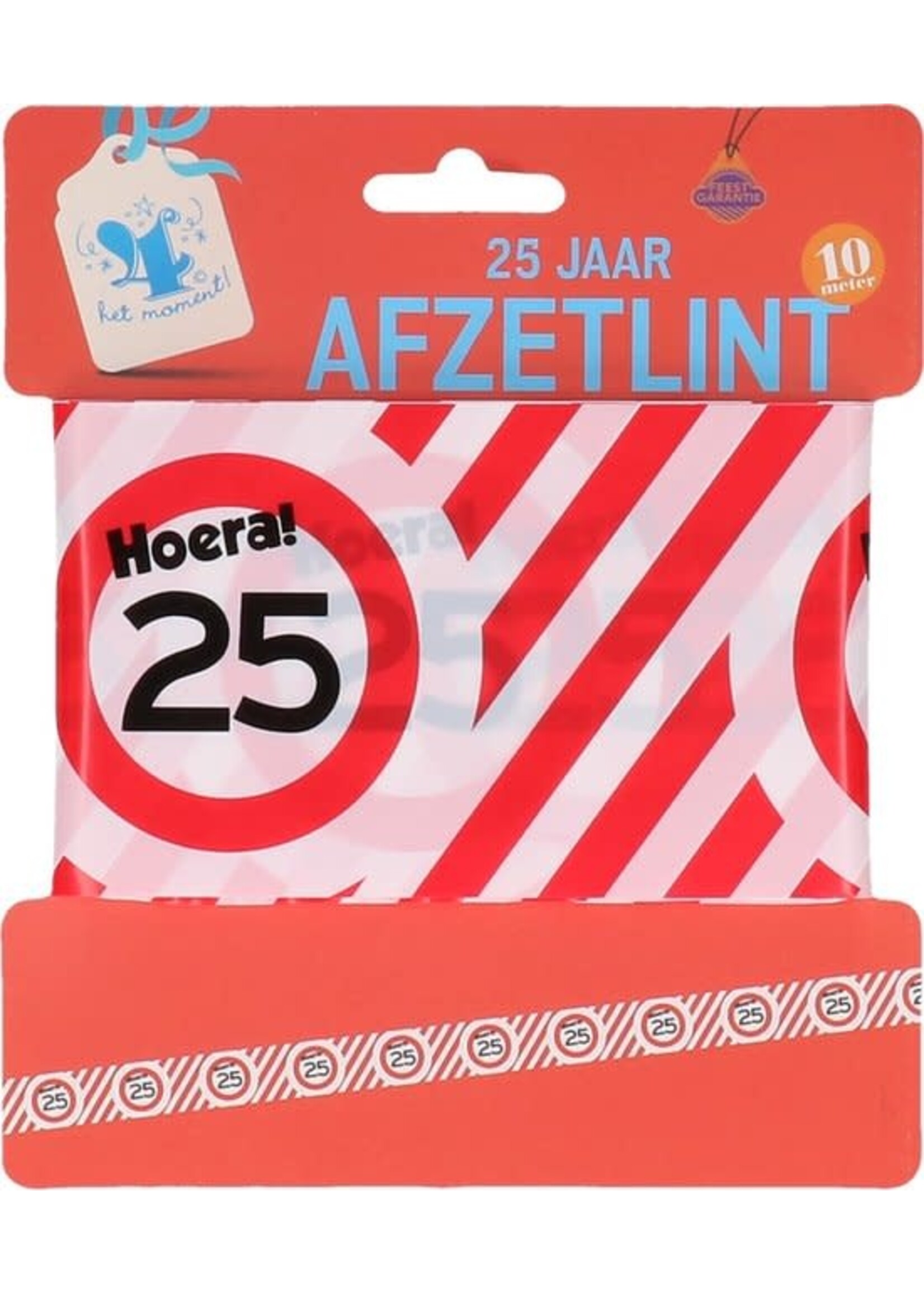 Feestkleding Breda Afzetlint verkeersbord Hoera! 25