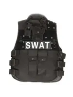 Feestkleding Breda Swat vest zwart