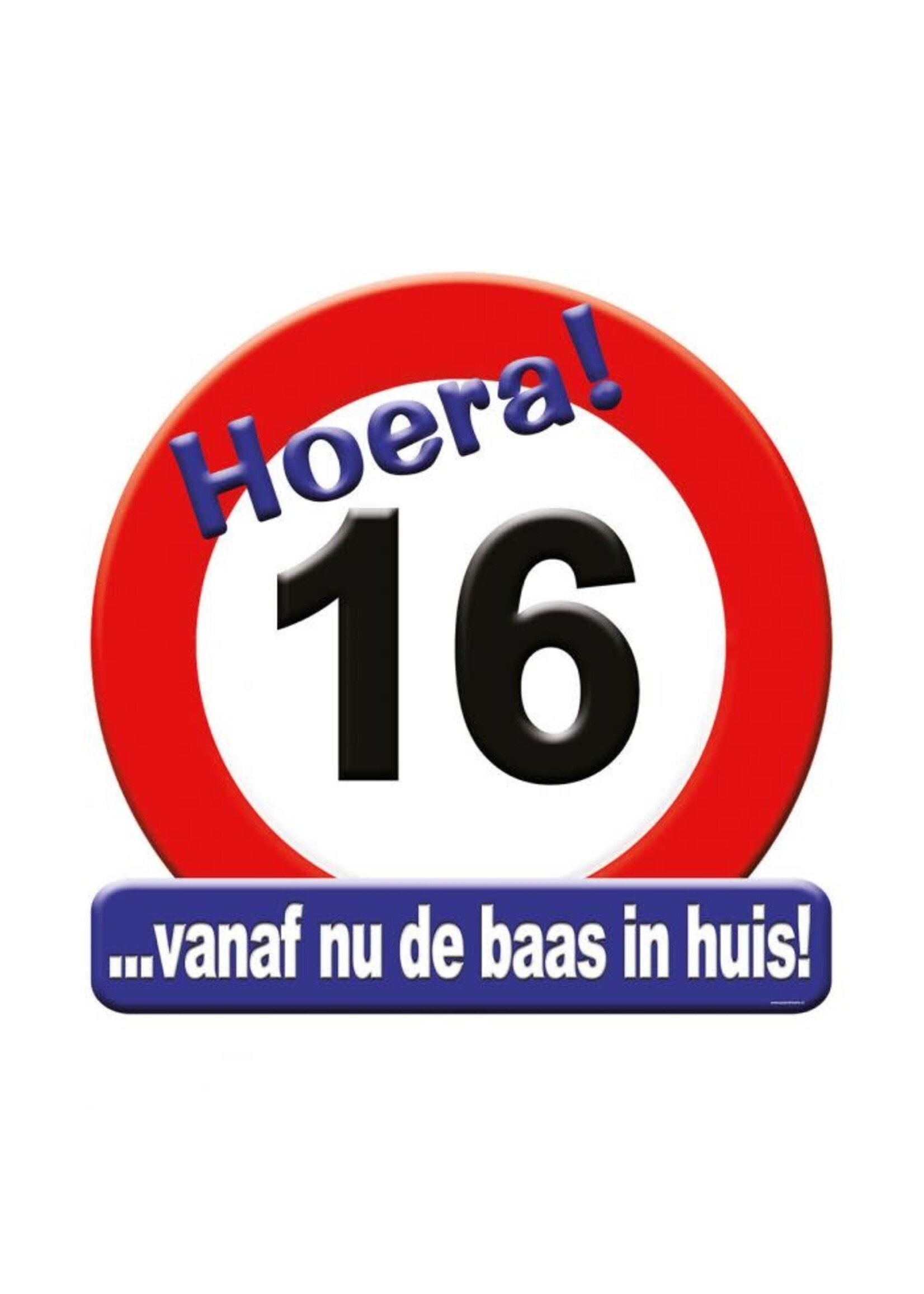 Feestkleding Breda Huldeschild verkeersbord 16