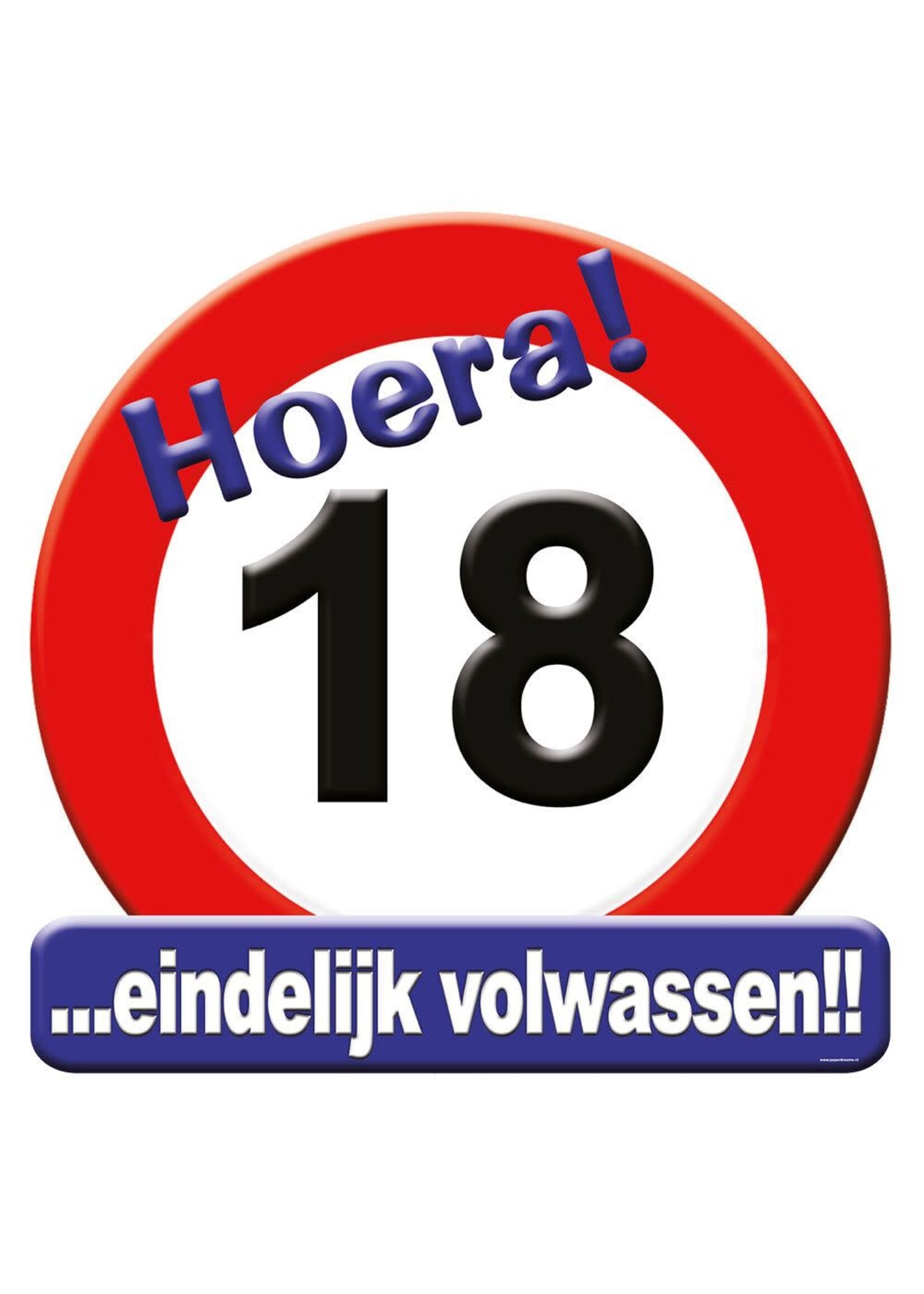 Feestkleding Breda Huldeschild verkeersbord 18