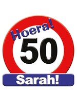 Feestkleding Breda Huldeschild verkeersbord Sarah
