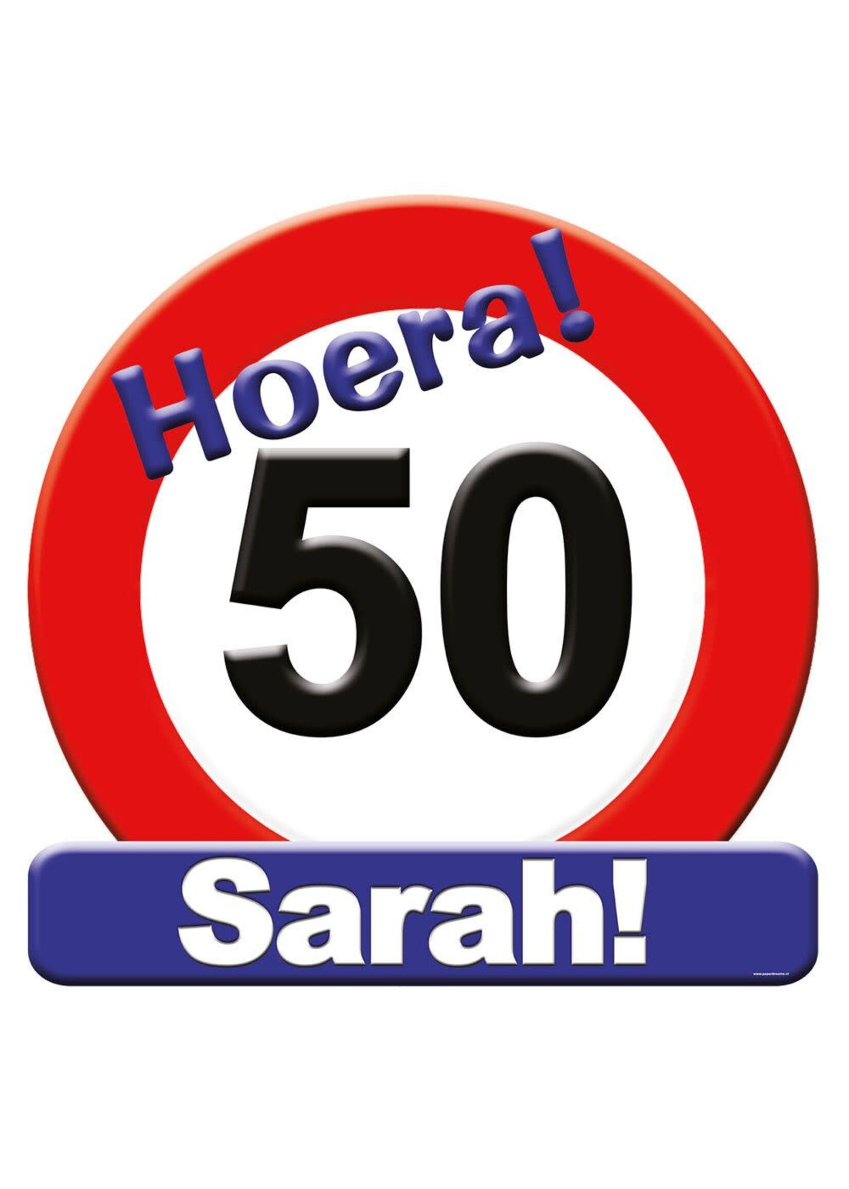 Feestkleding Breda Huldeschild verkeersbord Sarah