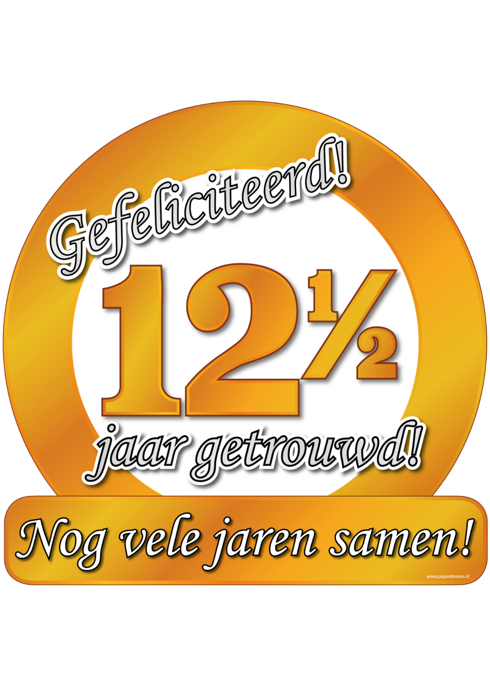 Feestkleding Breda Huldeschild 12,5 jaar getrouwd