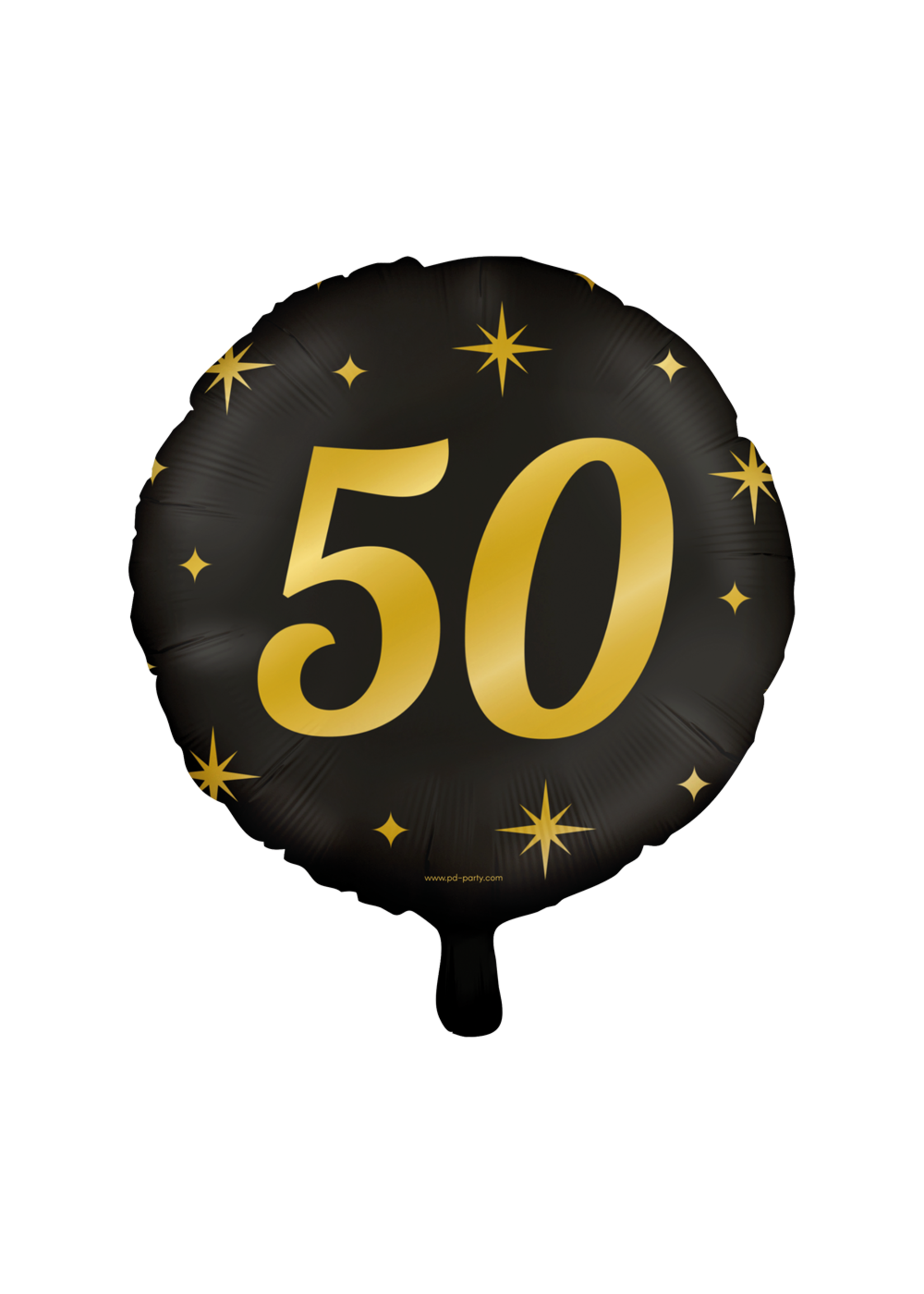 Feestkleding Breda Folie ballon 50 zwart/goud