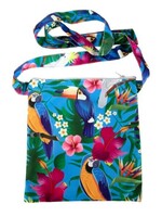 Feestkleding Breda Hawaii tas blauw