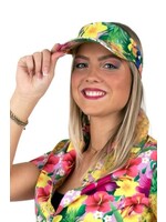 Feestkleding Breda Hawaii zonneklep roze